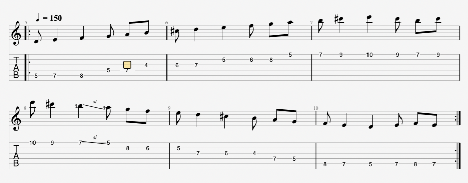 Jazz guitar scale exercises with added rhythm